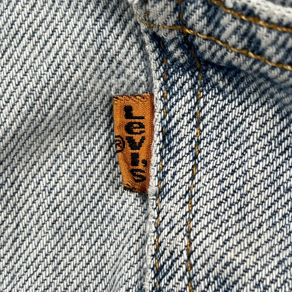 Vintage Orange Tab Levi's 550 Tapered Leg Jeans Men 36x30 Blue Denim Light Wash
